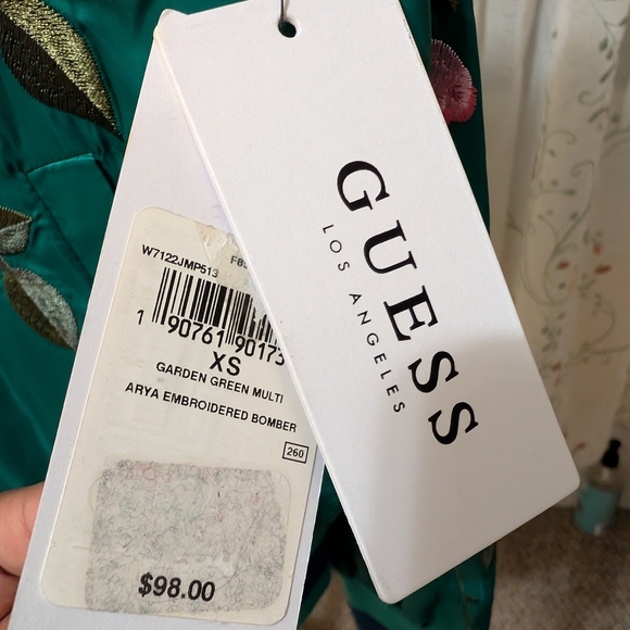 Guess Women's Embroidered Floral Bomber Jacket - Picture 8 of 8